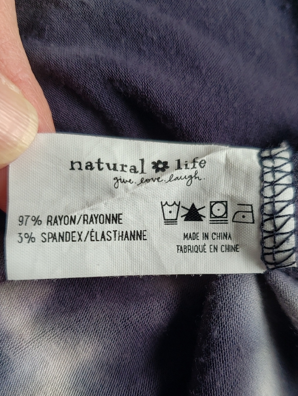 Natural Life Tie-Dye Long Sleeve Maxi Dress Medium Navy Blue White Boho Hippie - Picture 14 of 14